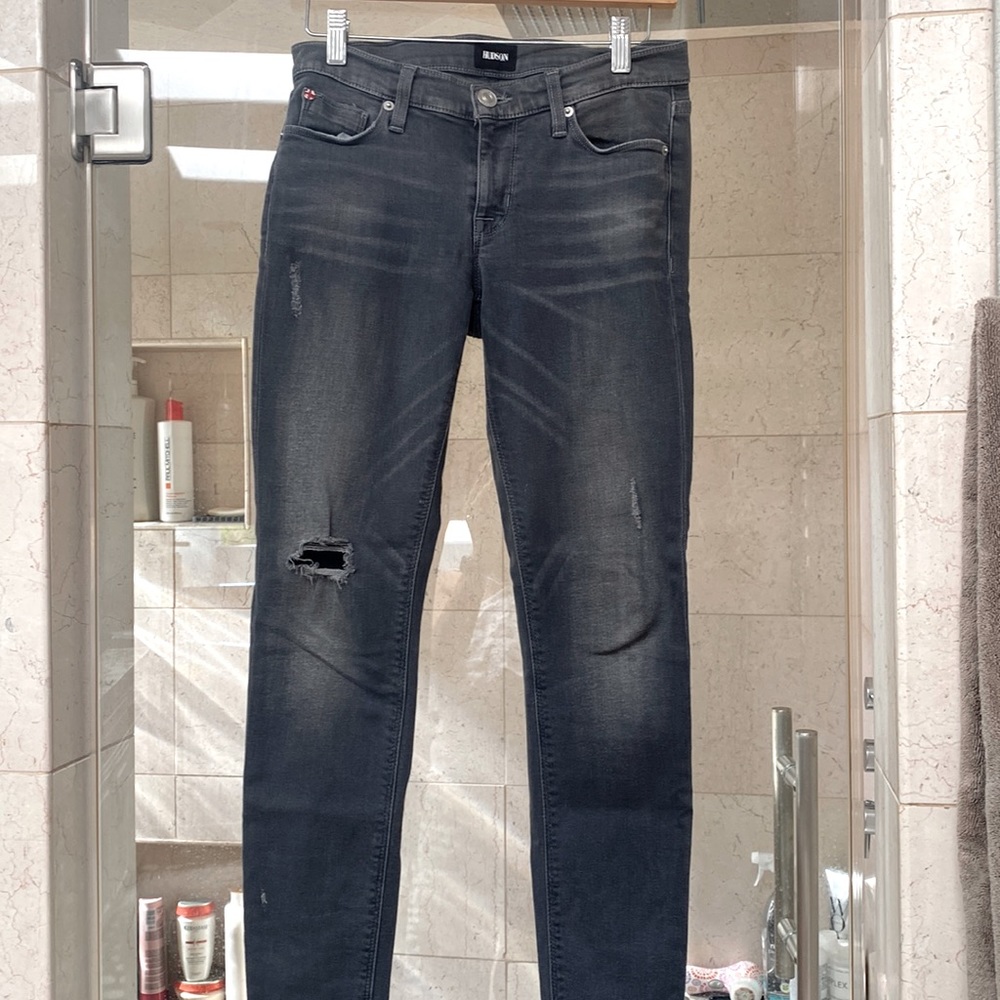 HUDSON ankle supper skinny, gray jeans, good condi